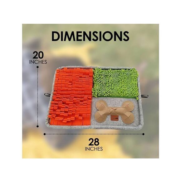 New Dog Interactive Snuffle Mat Mental Stimulation Slow Feeding 20" x 28" - Picture 1 of 7
